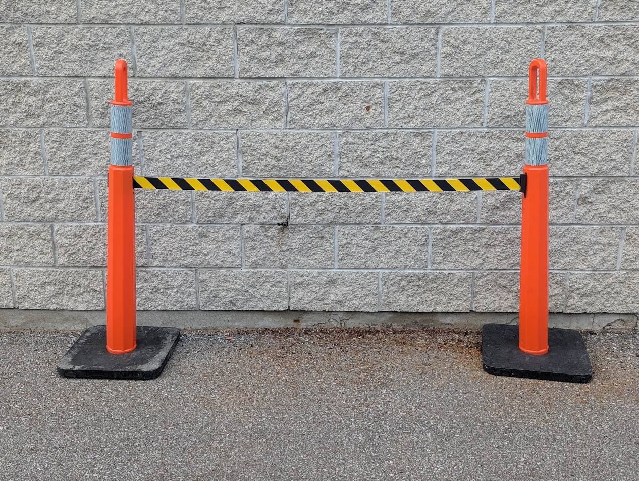 Ontario Delineator - Two pieces with caution tape